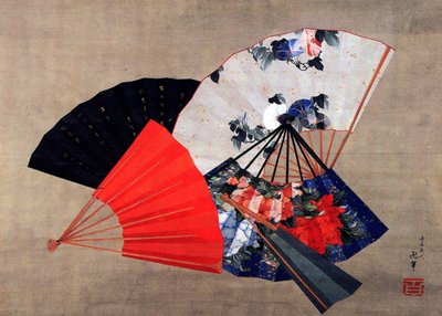 Five fans by Katsushika Hokusai